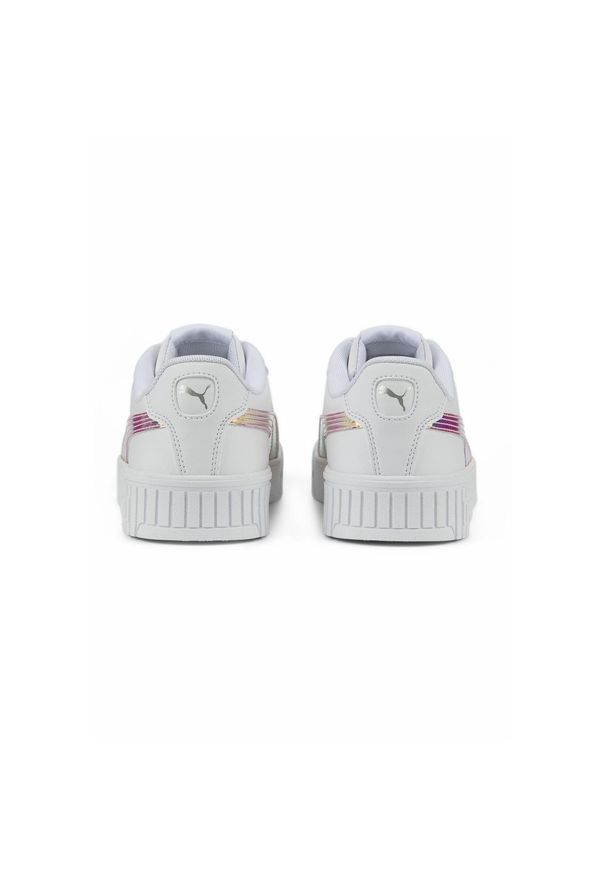 Buty do chodzenia damskie Puma Carina 2.0. Zapięcie: sznurówki. Kolor: biały, wielokolorowy, szary. Materiał: guma, materiał. Szerokość cholewki: normalna. Sport: turystyka piesza