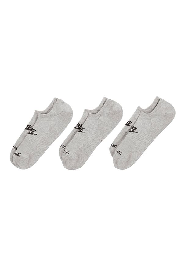 Nike - Skarpety Unisex Dla Dorosłych Everyday Plus Z Amortyzacją (zestaw 3 Sztuk). Kolor: szary. Sport: turystyka piesza