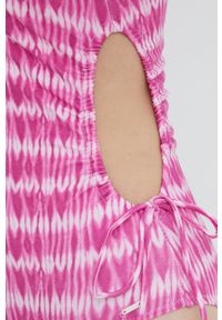 Pepe Jeans jednoczęściowy strój kąpielowy LAILA SWIMSUIT kolor różowy lekko usztywniona miseczka. Kolor: różowy. Materiał: materiał #4