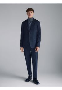 Reserved - Spodnie carrot z kantem - ciemnoszary. Kolor: szary. Materiał: wiskoza, tkanina #1