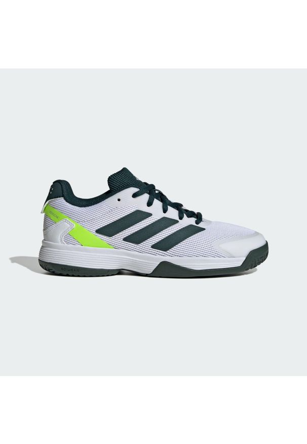 Adidas - Buty Ubersonic Tennis Kids. Kolor: żółty, niebieski, szary, wielokolorowy. Materiał: materiał. Sport: tenis
