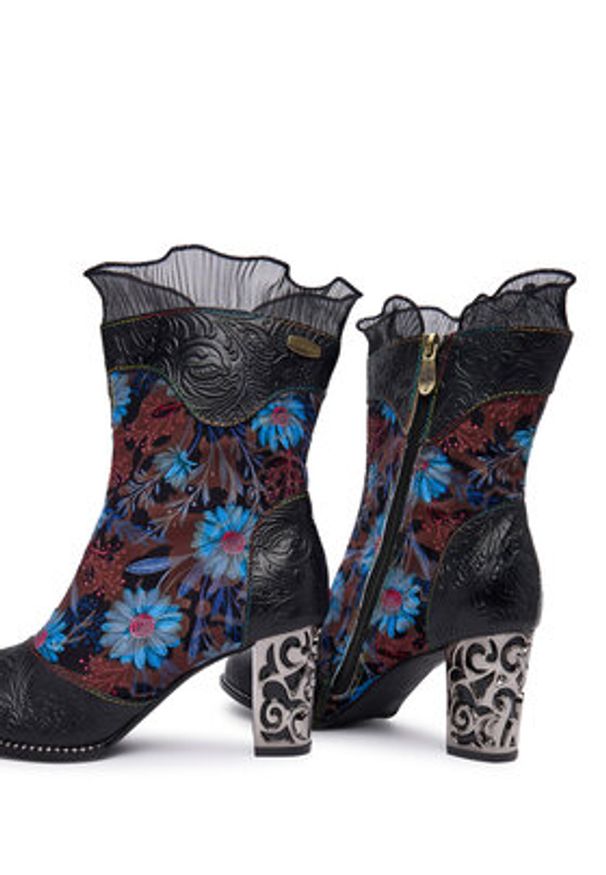 Laura Vita Botki Ledao 01 Czarny. Kolor: czarny. Materiał: skóra