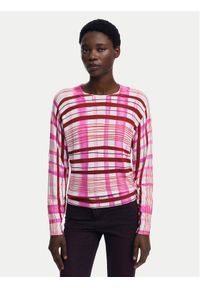 Desigual Sweter Noruega 25WWJF41 Czerwony Regular Fit. Kolor: czerwony. Materiał: wiskoza