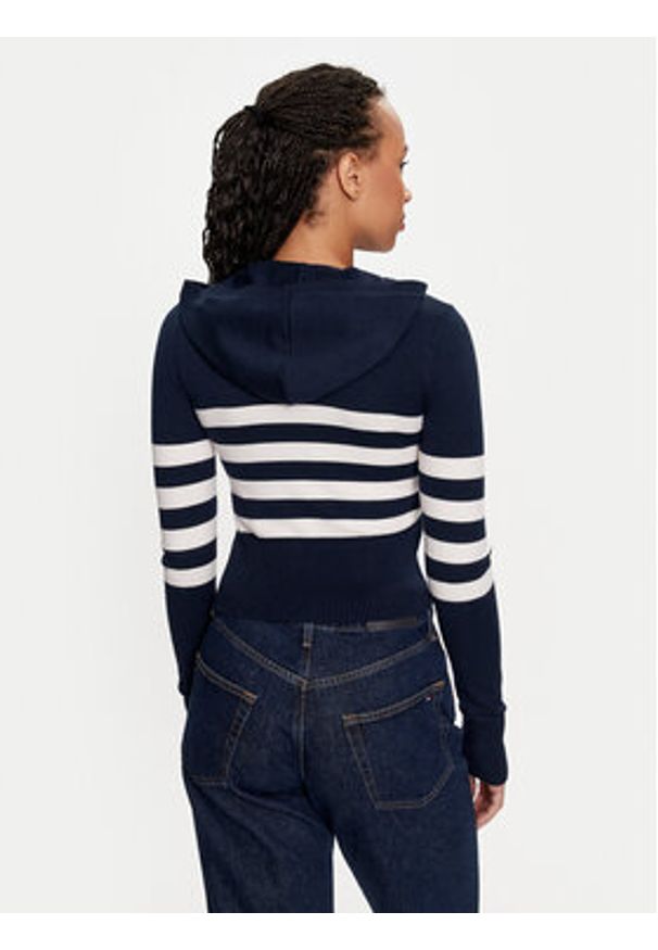Tommy Jeans Sweter DW0DW18524 Granatowy Slim Fit. Kolor: niebieski. Materiał: syntetyk