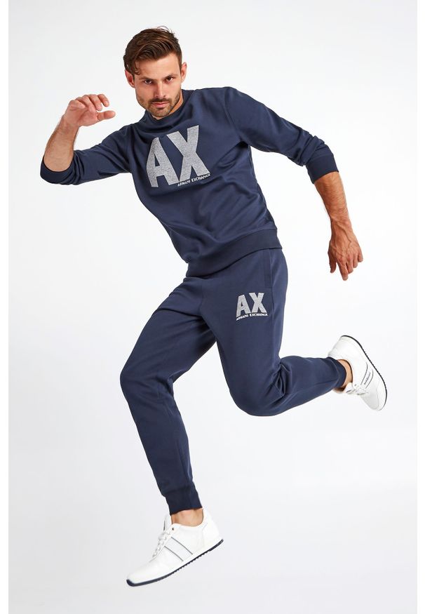 Armani Exchange - BLUZA ARMANI EXCHANGE. Materiał: tkanina. Długość: długie