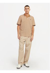 Jack & Jones - Jack&Jones Polo Bluwin 12169064 Pomarańczowy Regular Fit. Typ kołnierza: polo. Kolor: pomarańczowy. Materiał: syntetyk, bawełna #4