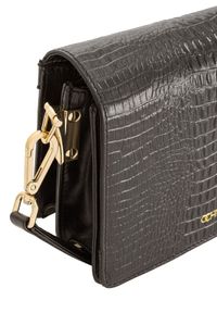 Ochnik - Skórzana listonoszka damska. Kolor: brązowy. Wzór: motyw zwierzęcy. Materiał: skórzane. Styl: elegancki. Rodzaj torebki: na ramię #3