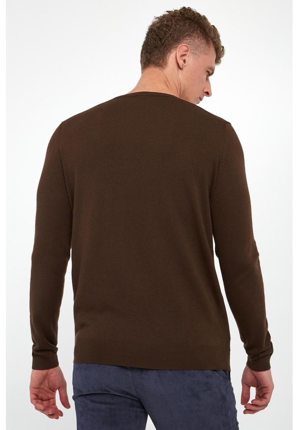 Karl Lagerfeld - Sweter męski wełniany KARL LAGERFELD. Materiał: wełna