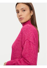 YAS Golf 26030703 Różowy Relaxed Fit. Typ kołnierza: golf. Kolor: różowy. Materiał: syntetyk #7