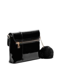 Kazar - Czarna torebka damska. Kolor: czarny. Materiał: lakierowane, skórzane. Styl: elegancki #7