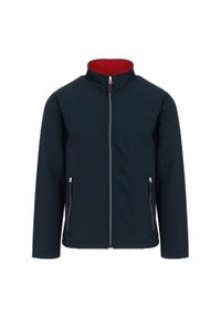 Regatta - Kurtka Softshellowa Męska Jeden Kolor Tkanina Dwuwarstwowa Ascender. Kolor: czerwony, niebieski, wielokolorowy. Materiał: tkanina. Sport: turystyka piesza #1