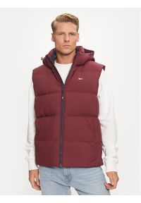 Tommy Jeans Bezrękawnik Essential DM0DM20465 Czerwony Regular Fit. Kolor: czerwony. Materiał: syntetyk. Długość rękawa: bez rękawów