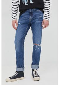 Hugo - HUGO jeansy męskie. Kolor: niebieski