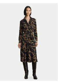 Lauren Ralph Lauren - LAUREN RALPH LAUREN Sukienka koszulowa 200P13730001 Czarny A-Line Fit. Kolor: czarny. Materiał: syntetyk. Typ sukienki: koszulowe #1