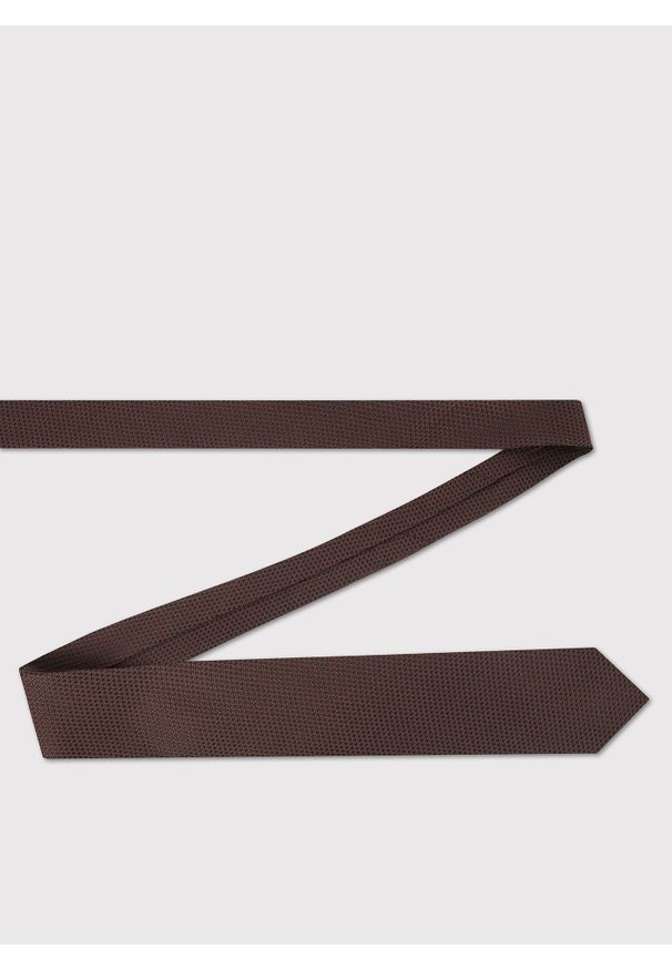 Pako Lorente - PAKO LORENTE - Jedwabny brązowy krawat. Kolor: brązowy. Materiał: jedwab