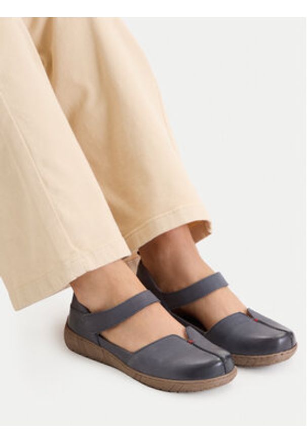 Go Soft Baleriny CEO-WI23-COMFORT-06 Niebieski. Kolor: niebieski. Materiał: skóra, nubuk