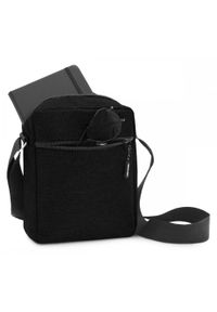 Męska Torebka Na Ramię - (Listonoszka) - Pako Jeans - Czarna. Kolor: czarny. Materiał: poliester #3