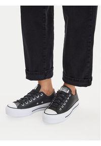 Converse Trampki Ctas Lift Clean Ox 561681C Czarny. Kolor: czarny. Materiał: skóra #4