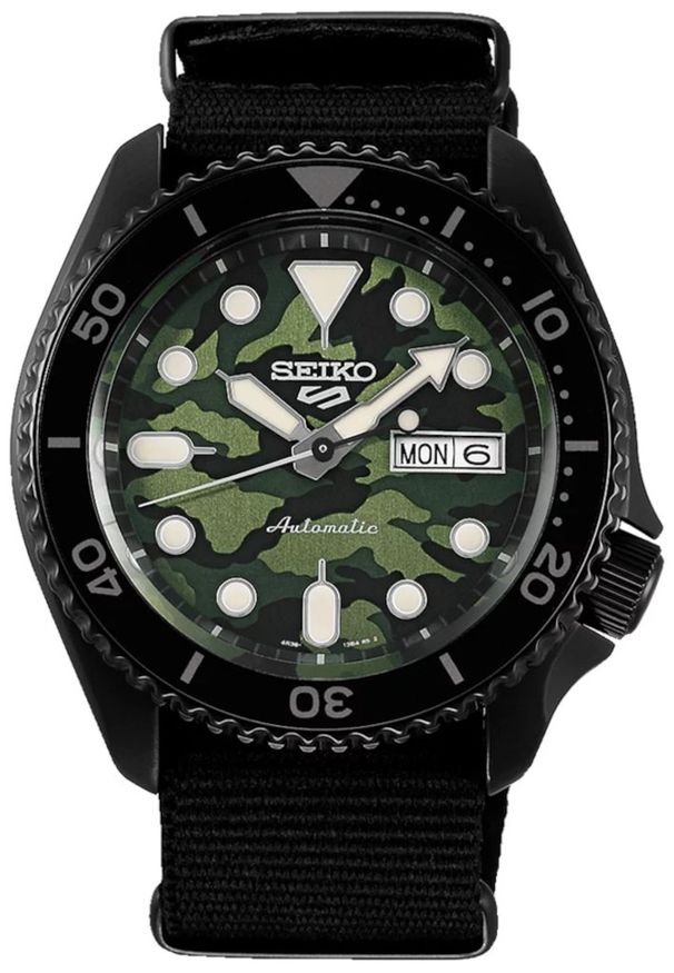 Seiko - Zegarek Męski SEIKO 5 Automatic Yuto Horigome Limited Edition Sports SRPJ37K1. Styl: klasyczny, militarny