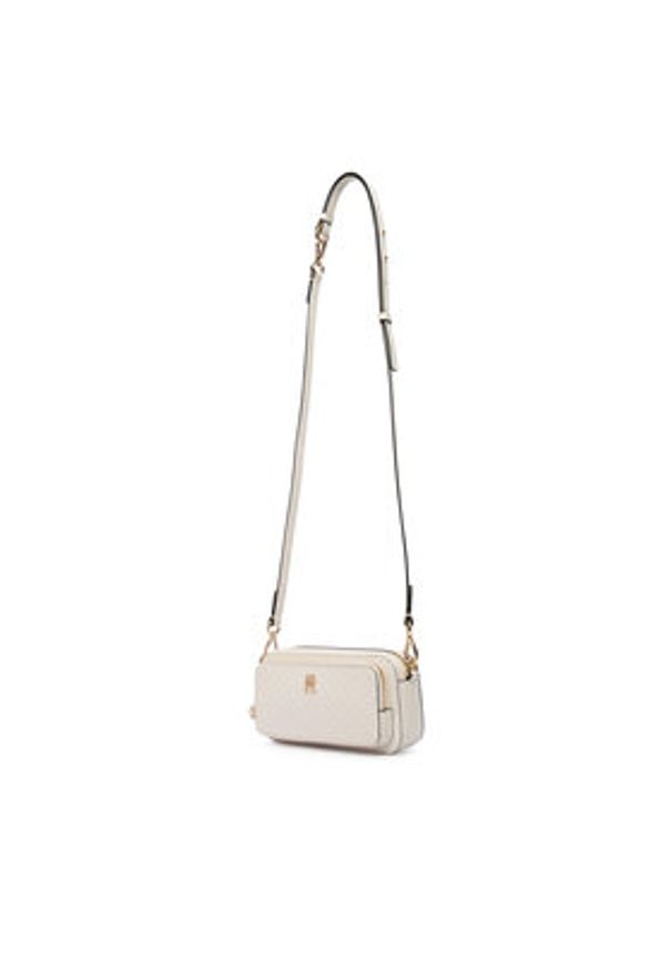 TOMMY HILFIGER - Tommy Hilfiger Torebka Th Daily Camera Bag Mono AW0AW18414 Biały. Kolor: biały. Materiał: skórzane
