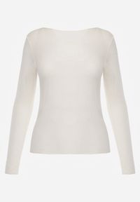 Renee - Jasnobeżowa Bluzka Longsleeve z Wiskozy i Kaszmiru Unelle. Kolor: beżowy. Materiał: wiskoza, kaszmir. Długość rękawa: długi rękaw. Styl: klasyczny #7