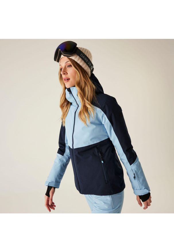 DARE 2B - Damska wodoodporna kurtka narciarska Flurry II. Kolor: niebieski. Materiał: materiał. Sezon: zima. Sport: narciarstwo