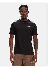 Hunter T-Shirt Tavish HARM0082251 Czarny Regular Fit. Kolor: czarny. Materiał: bawełna
