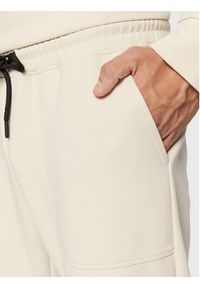 Sisley Spodnie dresowe 322WSF006 Beżowy Regular Fit. Kolor: beżowy. Materiał: dresówka, bawełna #5