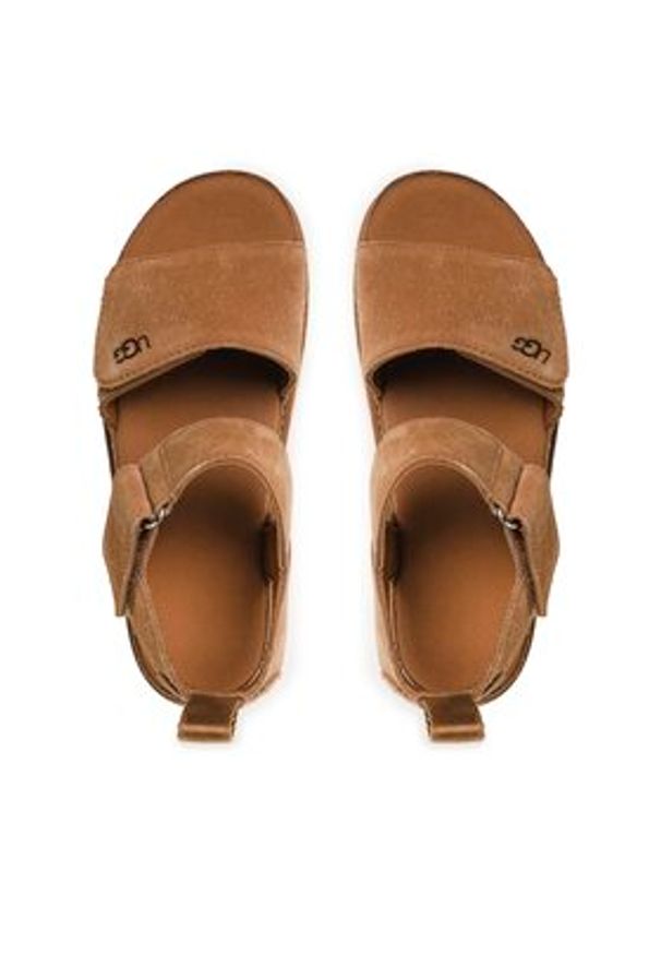 Ugg Sandały 1136783CHE Brązowy. Kolor: brązowy. Materiał: zamsz, skóra