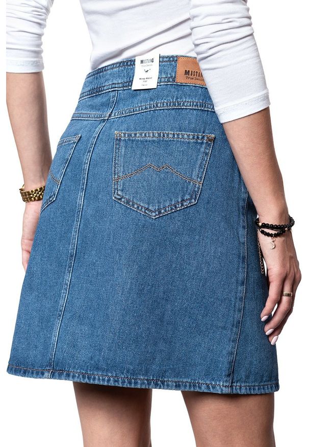 Mustang - SPÓDNICA JEANSOWA MUSTANG Wrap Skirt 1007016 5000 680. Materiał: jeans