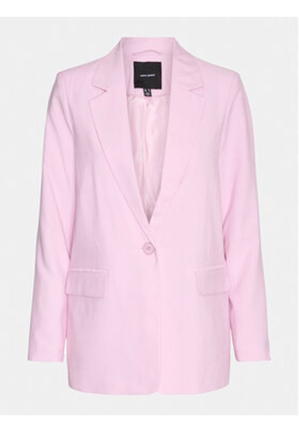 Vero Moda Marynarka Carmen 10287190 Różowy Boxy Fit. Typ kołnierza: typu carmen. Kolor: różowy. Materiał: wiskoza