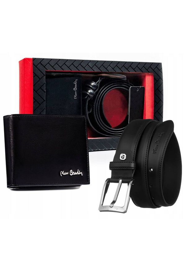 Zestaw prezentowy Pierre Cardin ZM-PC30 czarny. Kolor: czarny. Materiał: skóra