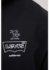 Levi's® - Levi's bluza bawełniana męska kolor czarny z kapturem z nadrukiem. Okazja: na spotkanie biznesowe. Typ kołnierza: kaptur. Kolor: czarny. Materiał: bawełna. Wzór: nadruk. Styl: biznesowy #3
