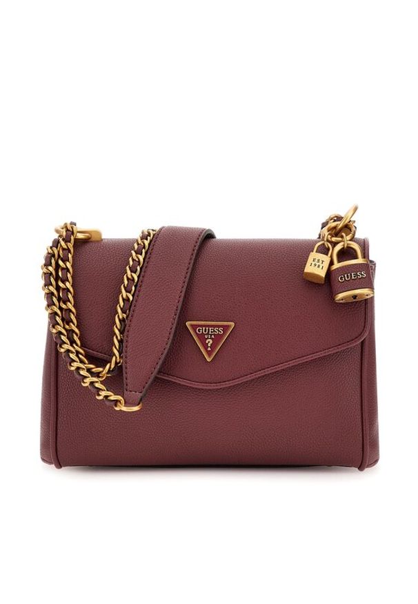 Guess Torebka HWVB87 72210 Bordowy. Kolor: czerwony. Materiał: skórzane