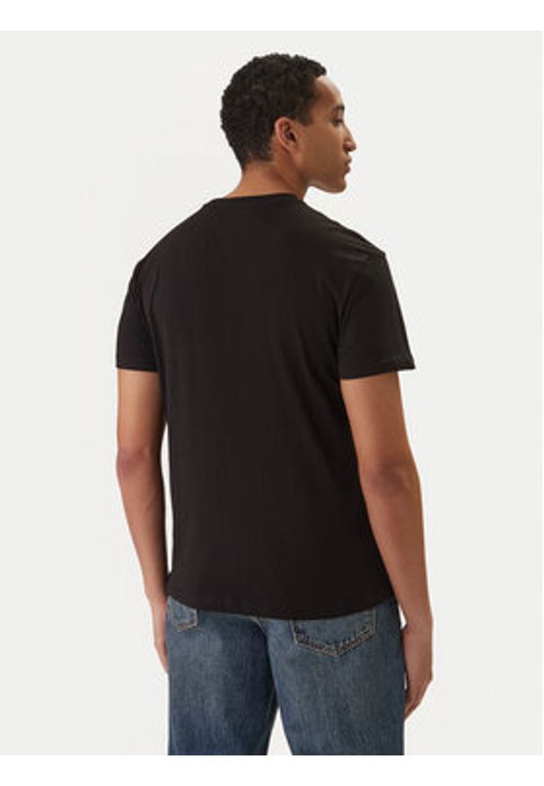 Tommy Jeans T-Shirt Linear Logo DM0DM20744 Czarny Regular Fit. Kolor: czarny. Materiał: bawełna