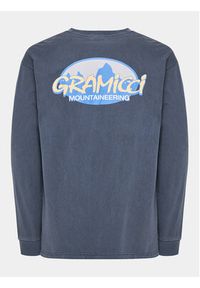 Gramicci Longsleeve G3SU-T053 Granatowy Casual Fit. Okazja: na co dzień. Kolor: niebieski. Materiał: bawełna. Długość rękawa: długi rękaw. Styl: casual