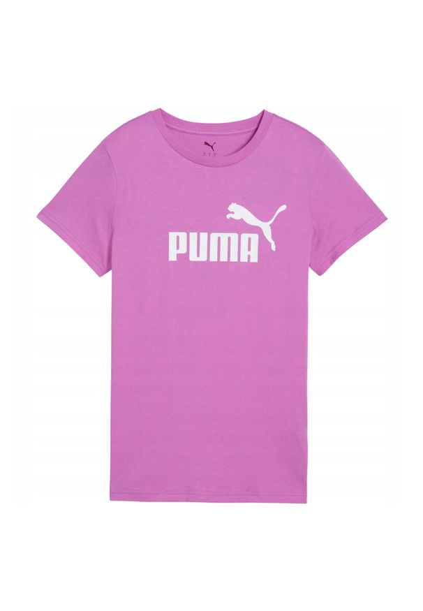 Puma - T-shirt Damski Logo ESS No.1. Kolor: fioletowy. Sport: turystyka piesza