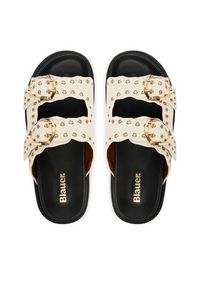 Blauer Klapki S6BLOOM02/LEA Écru. Materiał: skóra #6