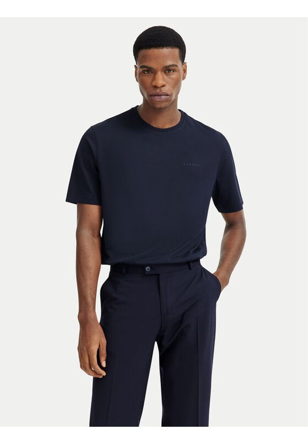 Bugatti T-Shirt 8350-95040 Granatowy Regular Fit. Kolor: niebieski. Materiał: bawełna