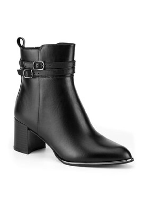 Lasocki Botki WFA2894-1Z Czarny. Kolor: czarny. Materiał: skóra