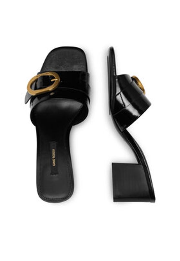 Gino Rossi Klapki VITA-V15595-15-1 Czarny. Kolor: czarny. Materiał: skóra, lakier