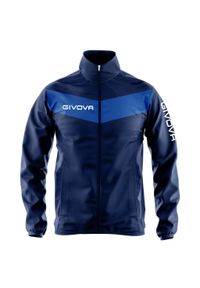 Kurtka przeciwdeszczowa Givova Rain do treningu i codziennego użytku. Okazja: na co dzień. Kolor: niebieski. Materiał: poliester, nylon. Styl: casual