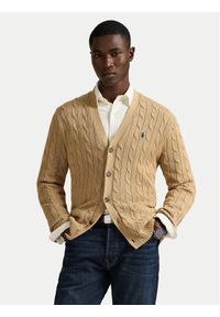 Polo Ralph Lauren Kardigan 710890548006 Beżowy Regular Fit. Typ kołnierza: polo. Kolor: beżowy. Materiał: bawełna #1