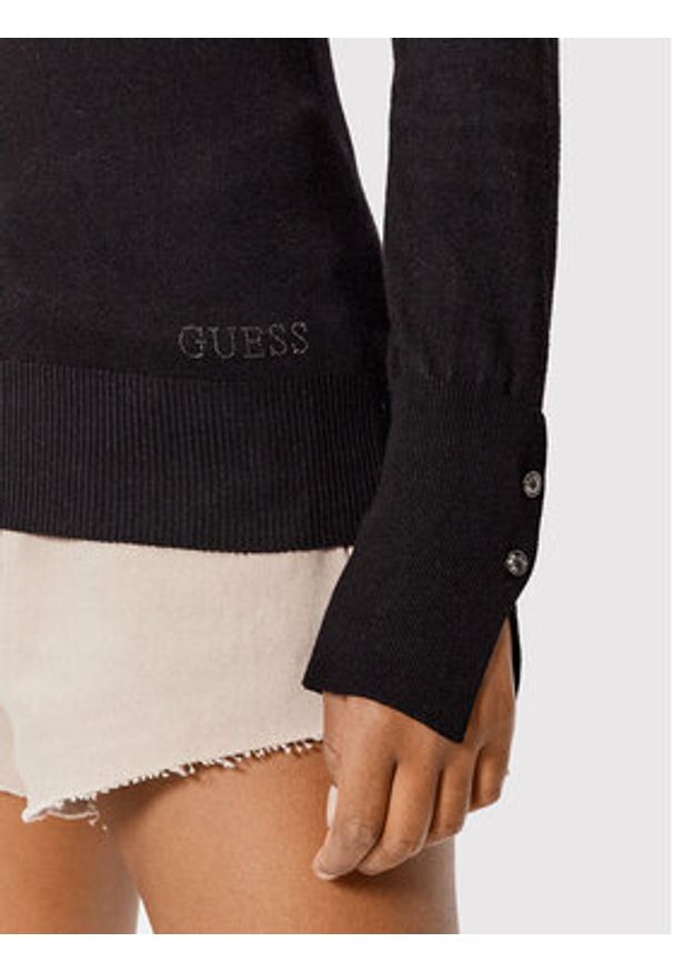 Guess Sweter Elinor W2YR30 Z2V62 Czarny Regular Fit. Kolor: czarny. Materiał: wiskoza