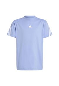 Adidas - Future Icons 3-Stripes Tee. Kolor: biały, niebieski, wielokolorowy