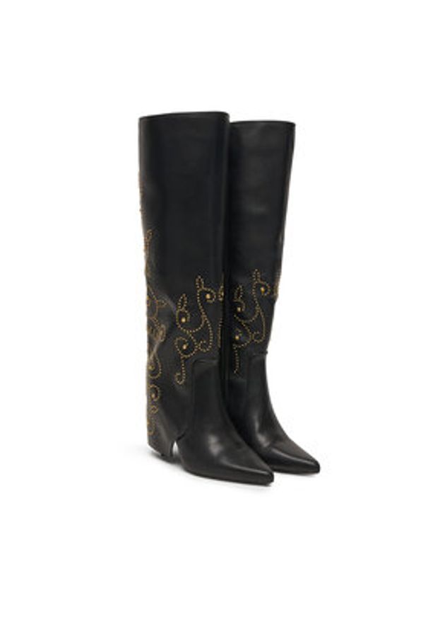 Just Cavalli Kozaki 79RA3S08 ZSD80 Czarny. Kolor: czarny. Materiał: skóra