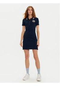 TOMMY HILFIGER - Tommy Hilfiger Sukienka codzienna Varsity WW0WW43841 Granatowy Slim Fit. Okazja: na co dzień. Kolor: niebieski. Materiał: bawełna. Typ sukienki: proste. Styl: casual #3
