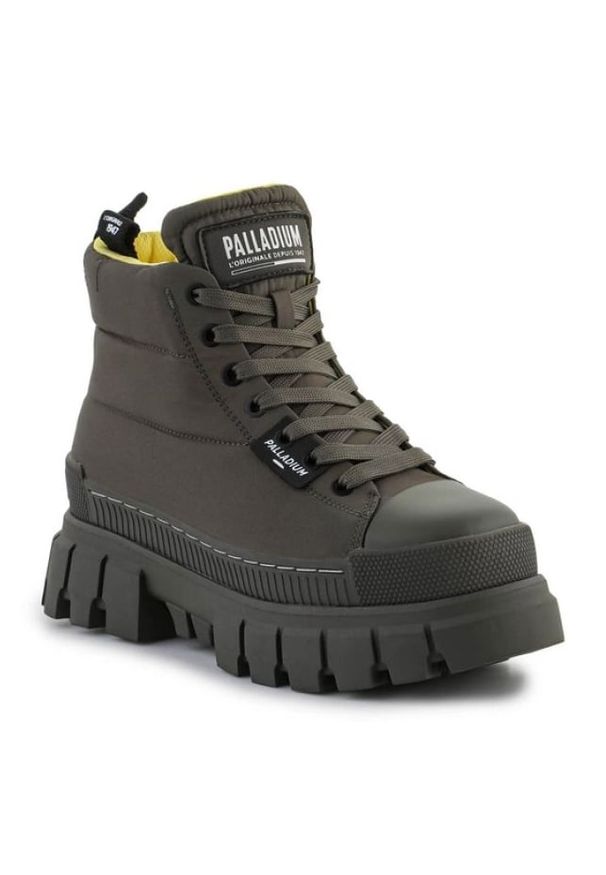 Buty Palladium Revolt Boot Overcush W 98863-325-M zielone. Okazja: na spacer. Kolor: zielony. Materiał: materiał. Sport: turystyka piesza