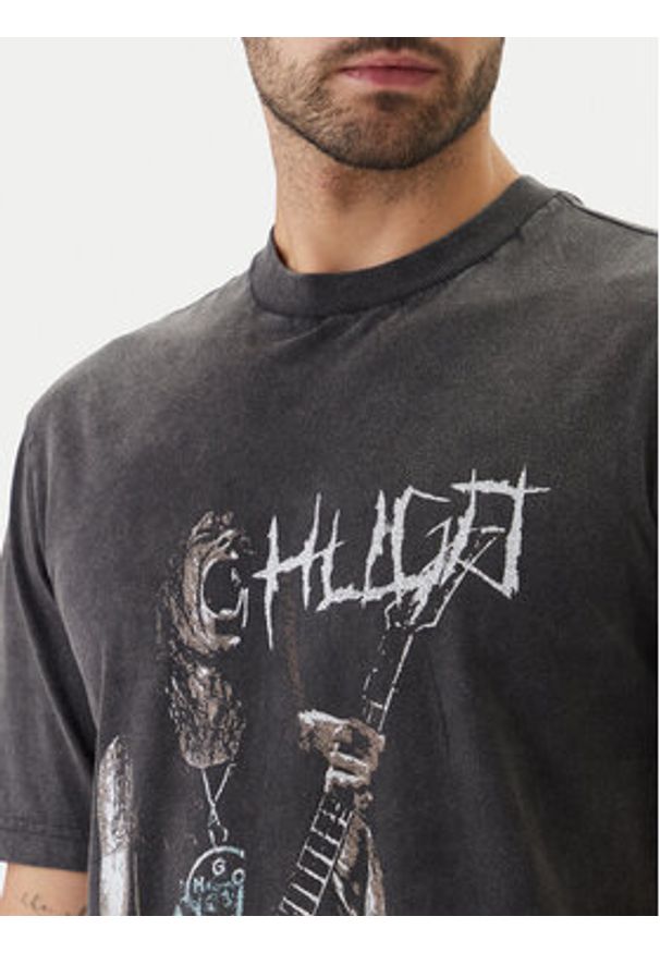 Hugo - HUGO T-Shirt Noctornix 50554368 Czarny Regular Fit. Kolor: czarny. Materiał: bawełna