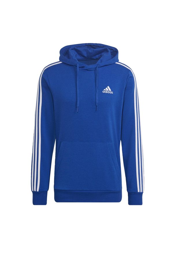 Adidas - Bluza z 3 paskami adidas Essentials. Typ kołnierza: kaptur. Kolor: biały, niebieski, wielokolorowy. Sport: fitness